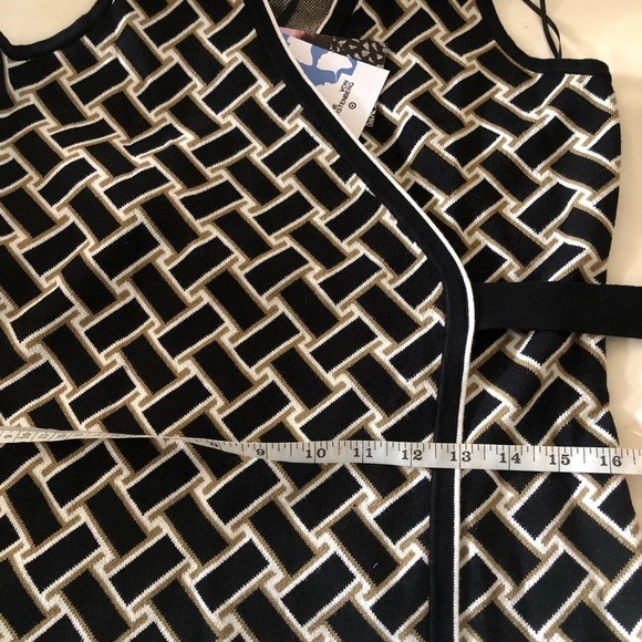 Diane Von Furstenberg Target Sleeveless Vintage Weave Sweaterknit Midi Wrap Dres - Picture 14 of 14